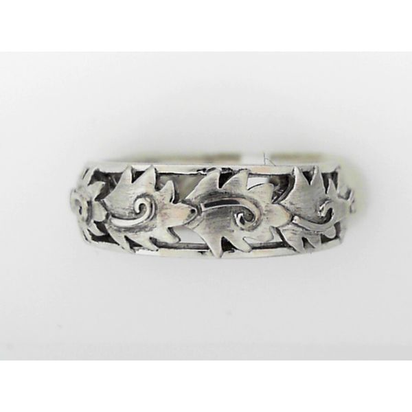 Sterling Silver Leaf Band Simones Jewelry, LLC Shrewsbury, NJ