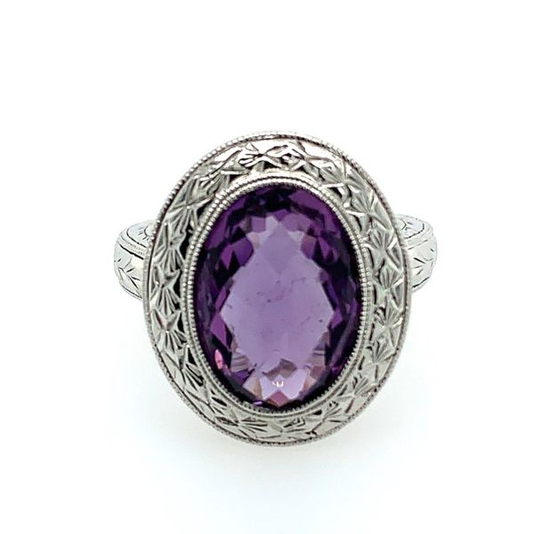 Sterling Silver Oval Amethyst Ring Simones Jewelry, LLC Shrewsbury, NJ