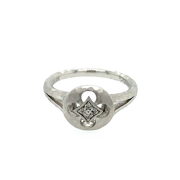 Sterling Silver Diamond Circle Ring Simones Jewelry, LLC Shrewsbury, NJ