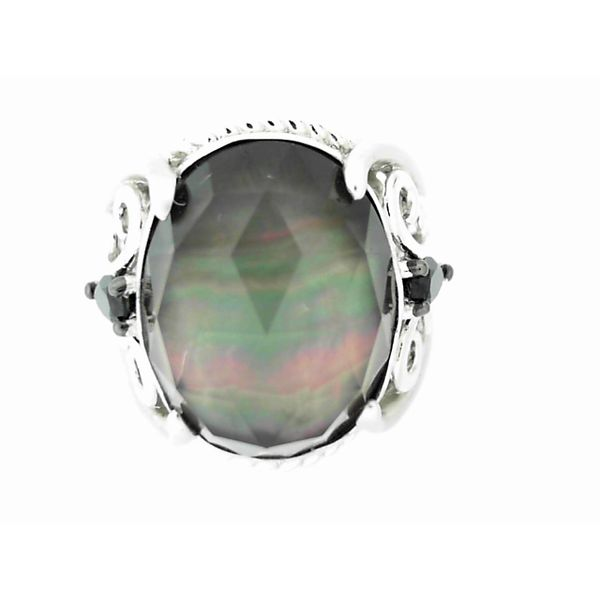 Sterling Silver Vintage Style Multi Color Stone Ring Simones Jewelry, LLC Shrewsbury, NJ