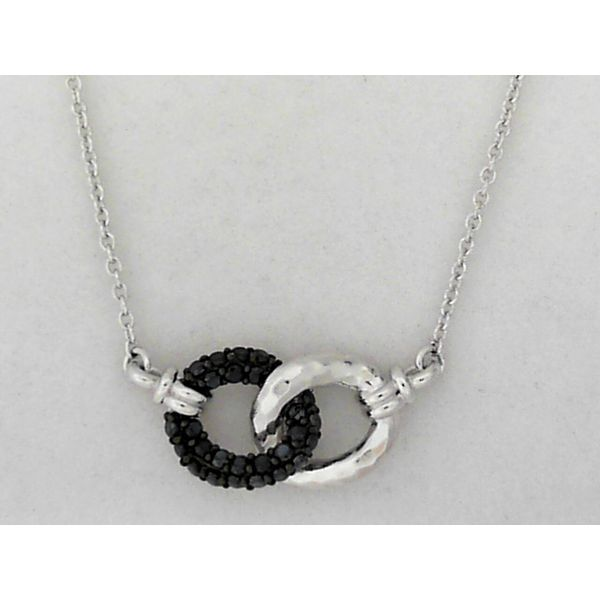 Sterling Silver & Black Spinel Infinity Necklace Simones Jewelry, LLC Shrewsbury, NJ