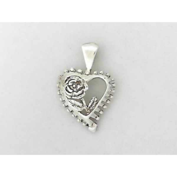 Heart with Rose Charm Simones Jewelry, LLC Shrewsbury, NJ