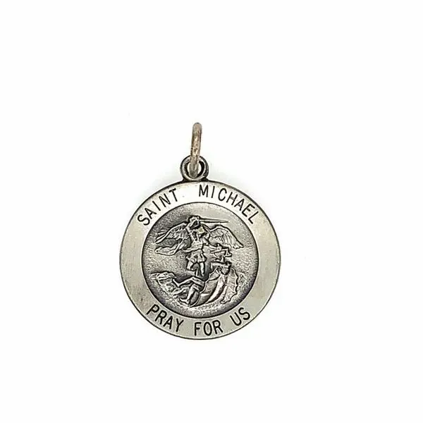 Sterling Silver Saint Michael Medal Simones Jewelry, LLC Shrewsbury, NJ