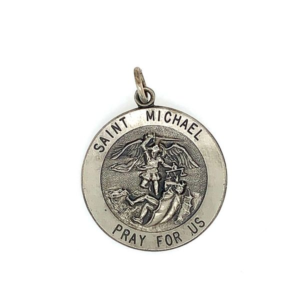 Sterling Silver Saint Michael Medal Simones Jewelry, LLC Shrewsbury, NJ