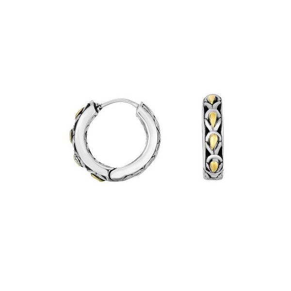 Sterling Silver & 18k Huggie Earrings Simones Jewelry, LLC Shrewsbury, NJ
