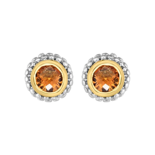 S/S & 18ky Citrine Post Earrings Simones Jewelry, LLC Shrewsbury, NJ