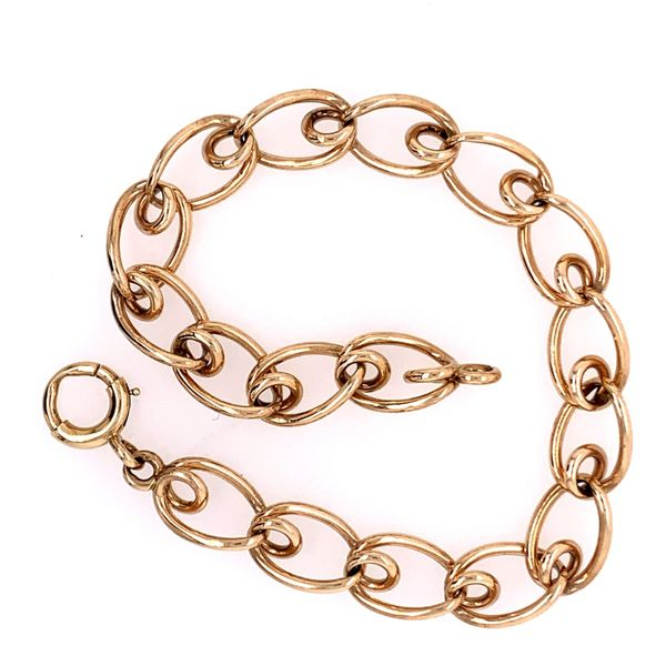 Gold Fancy Link Bracelet Image 2 Simones Jewelry, LLC Shrewsbury, NJ