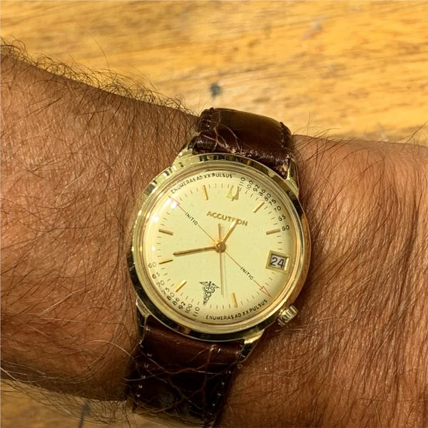 1967 14K Yellow Gold  Bulova Accutron Pulse Watch Image 2 Simones Jewelry, LLC Shrewsbury, NJ