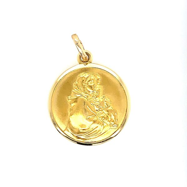 Estate 18K Yellow Italian  Blessed Mother Charm Simones Jewelry, LLC Shrewsbury, NJ