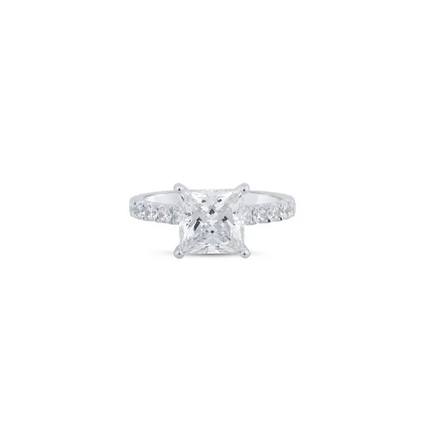 S. Lennon Bridal Eternal Love Collection 14K White Gold Semi Mount with a Hidden Halo Mounting and Diamonds on the Band .50CTW Steve Lennon & Co Jewelers  New Hartford, NY