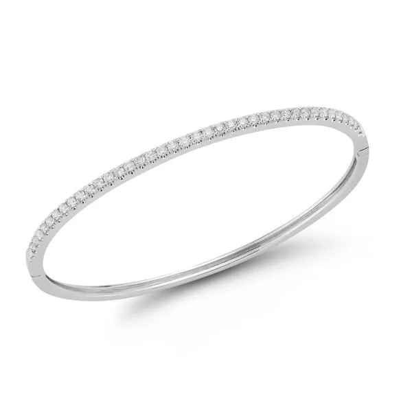 S. Lennon Classics 14KT WG Pave Diamond Bangle Halfway 3.0 TCW Steve Lennon & Co Jewelers  New Hartford, NY
