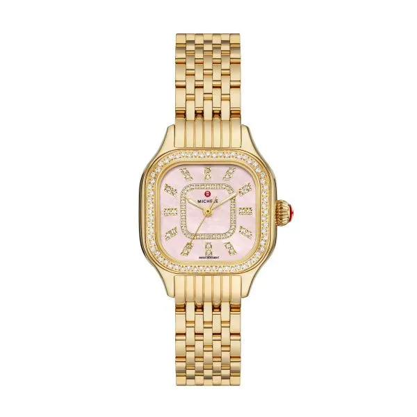 Michele Watches Meggie 18K Gold-Plated Diamond Watch Country Rose Mother Of Pearl Dial with 124 Hand Set Diamonds .47tcw Steve Lennon & Co Jewelers  New Hartford, NY