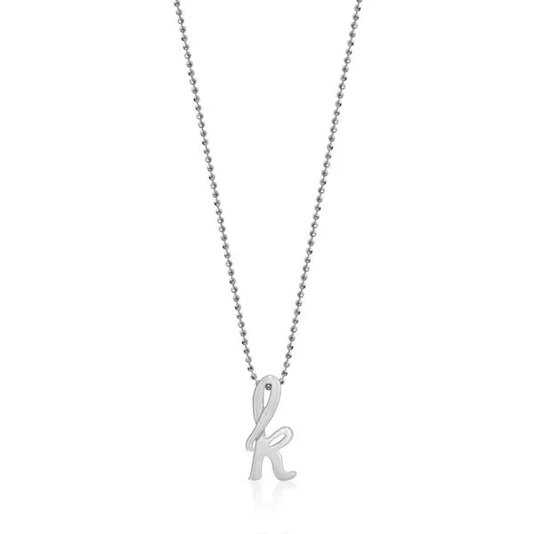 Alex Woo - Little Autograph Silver Letter K Necklace Steve Lennon & Co Jewelers  New Hartford, NY