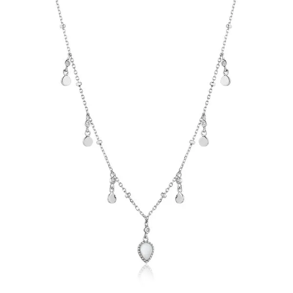 Ania Haie Dream Drop Discs Necklace - rhodium plated on sterling silver Steve Lennon & Co Jewelers  New Hartford, NY