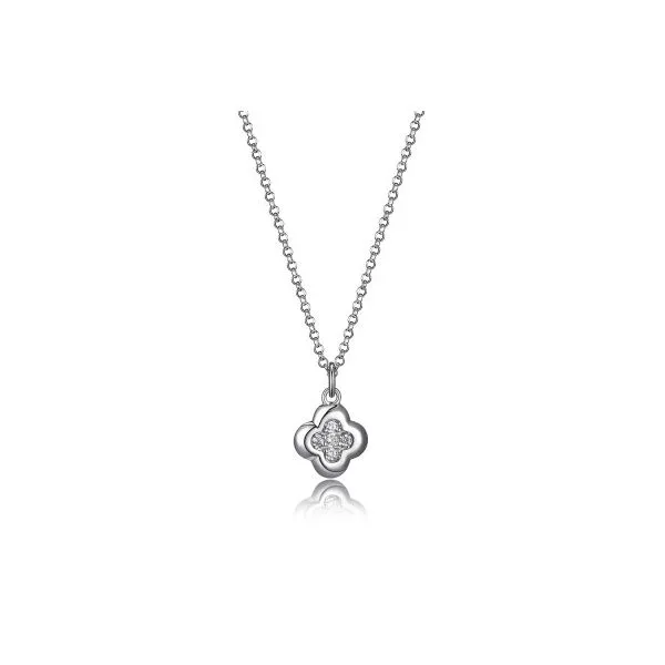 Elle Humanity Sterling Silver Rhodium CZ Necklace Smith Jewelers Franklin, VA