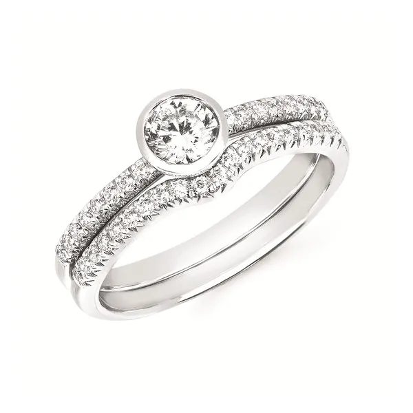 14kt White Gold Straight Style Diamond Engagement Ring Image 2 Stambaugh Jewelers Defiance, OH