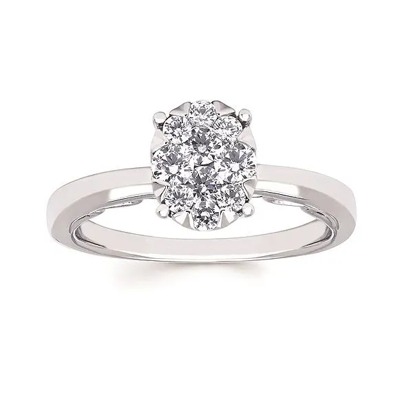 14kt White Gold iCherish™ Halo Engagement Ring Stambaugh Jewelers Defiance, OH