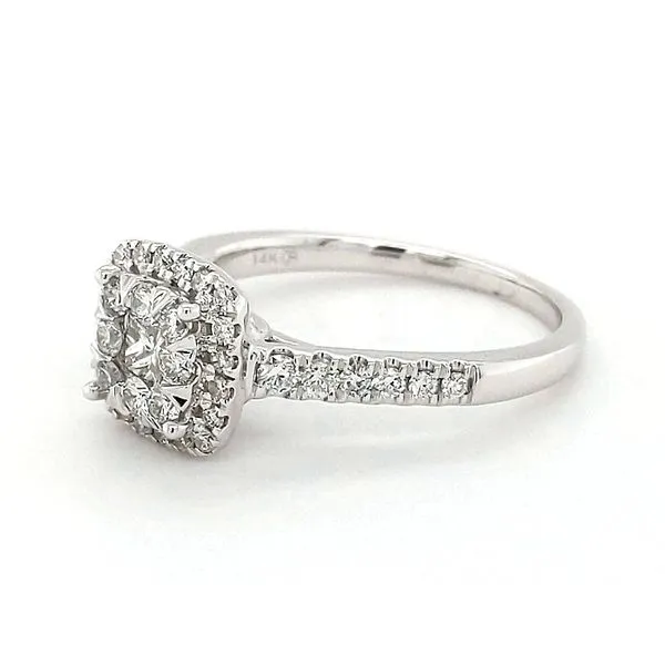 14kt White Gold I Cherish™ Halo Engagement Ring Image 4 Stambaugh Jewelers Defiance, OH