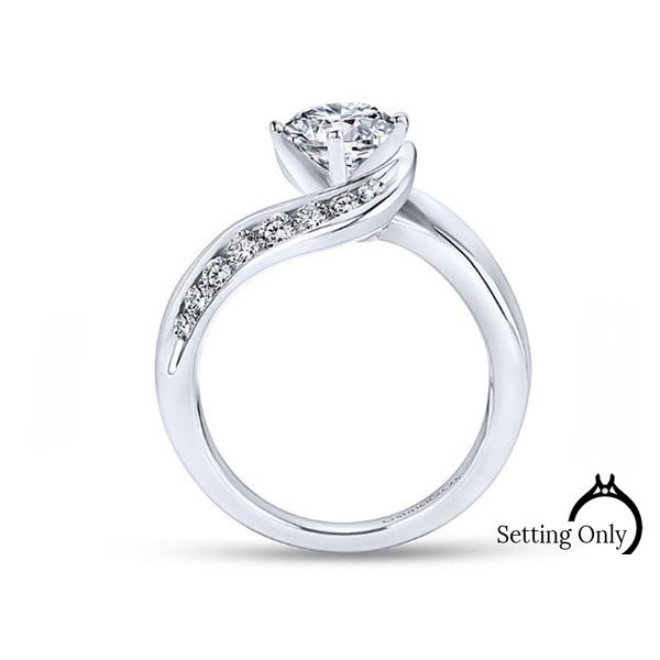 Gabriel & Co. White Gold Bypass Diamond Engagement Ring Image 2 Stambaugh Jewelers Defiance, OH