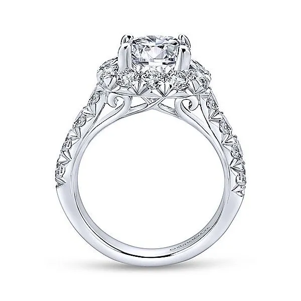 Gabriel and Co. White Gold Halo Engagement ring