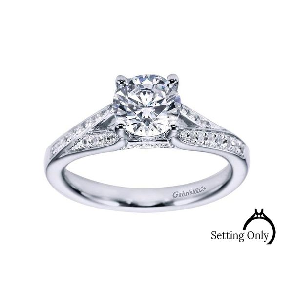 Lynley 14k White Gold Engagement Ring by Gabriel & Co. Stambaugh Jewelers Defiance, OH