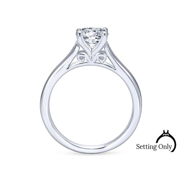 Gillian 14kt White Gold Solitaire Engagement Ring by Gabriel & Co. Image 2 Stambaugh Jewelers Defiance, OH