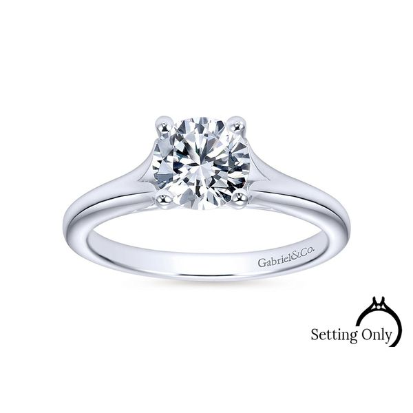 Gillian 14kt White Gold Solitaire Engagement Ring by Gabriel & Co. Stambaugh Jewelers Defiance, OH