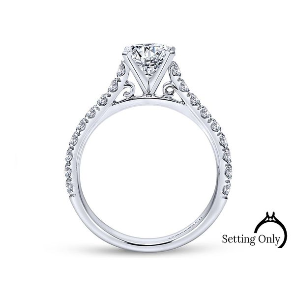 Erica 14kt White Gold Engagement Ring by Gabriel & Co. Image 2 Stambaugh Jewelers Defiance, OH