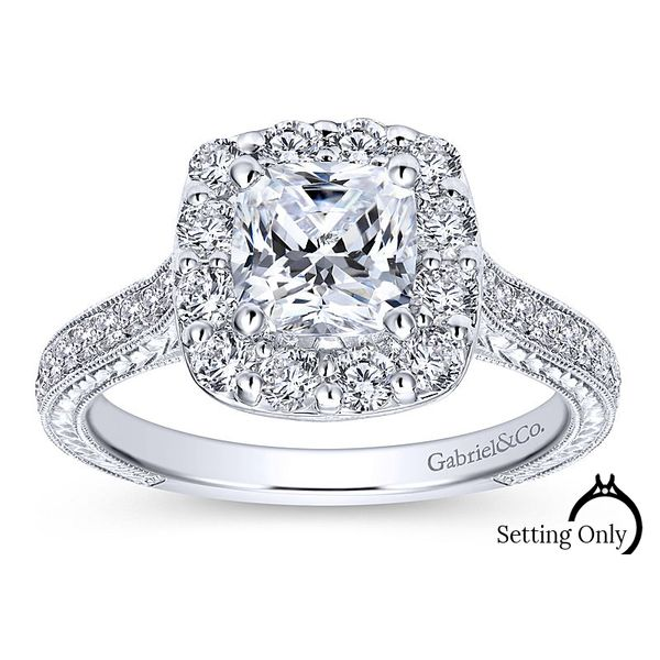 Zelda 14kt White Gold Solitaire Engagement Ring by Gabriel & Co Stambaugh Jewelers Defiance, OH