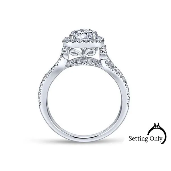 Sonya 14kt White Gold Halo Engagement Ring Image 2 Stambaugh Jewelers Defiance, OH