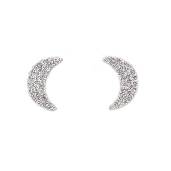 Crescent Moon Diamond Earrings Stambaugh Jewelers Defiance, OH