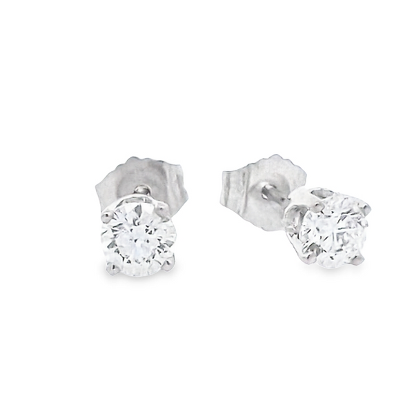 14kt White Gold 5/8 cttw Diamond Stud Earrings Stambaugh Jewelers Defiance, OH