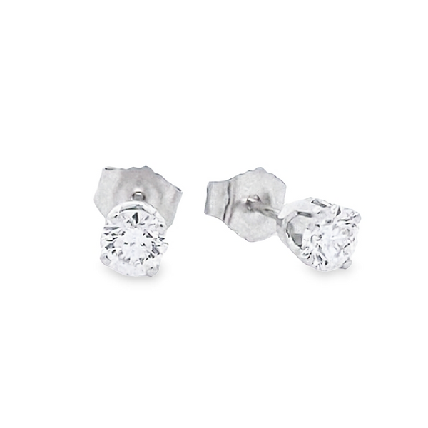 14kt White Gold 1/2 cttw Diamond Stud Earrings Stambaugh Jewelers Defiance, OH
