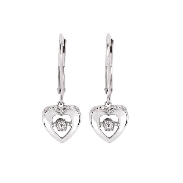 Shimmering Diamond Heart-Shaped Earrings Stambaugh Jewelers Defiance, OH
