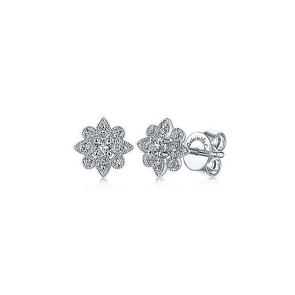 14kt White Gold Diamond Stud Earrings Stambaugh Jewelers Defiance, OH