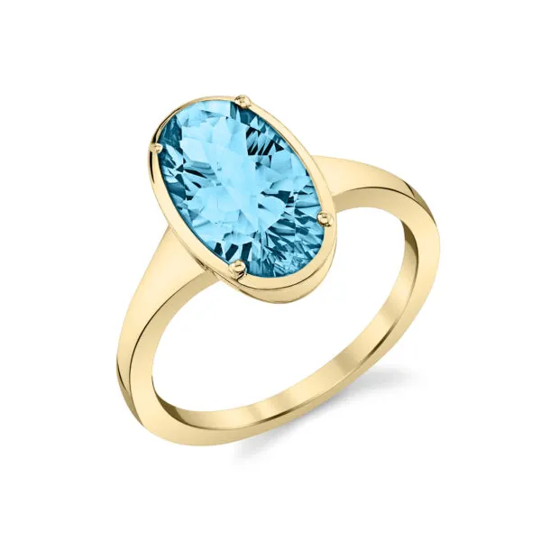 14kt Yellow Gold Blue Topaz Ring Stambaugh Jewelers Defiance, OH
