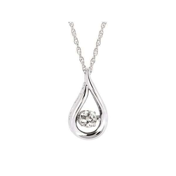 Shimmering®  White Sapphire Pendant in Sterling Silver Stambaugh Jewelers Defiance, OH