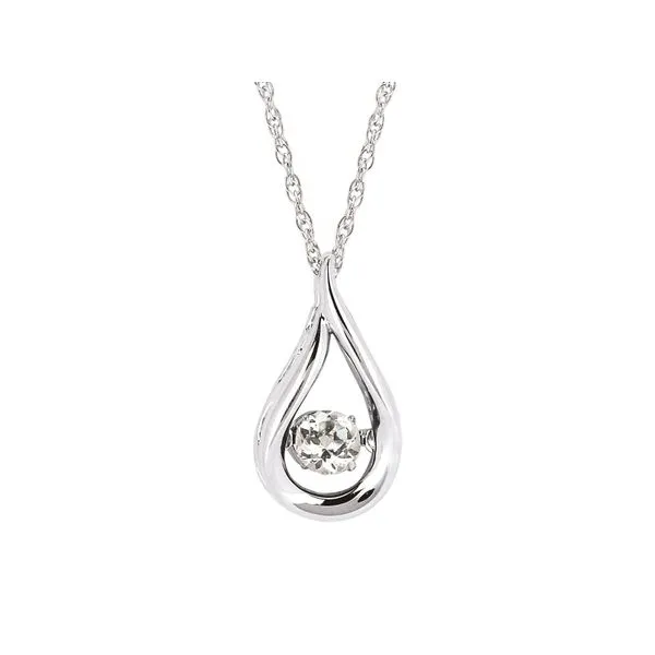 Shimmering® White Sapphire Pendant in Sterling Silver Stambaugh Jewelers Defiance, OH