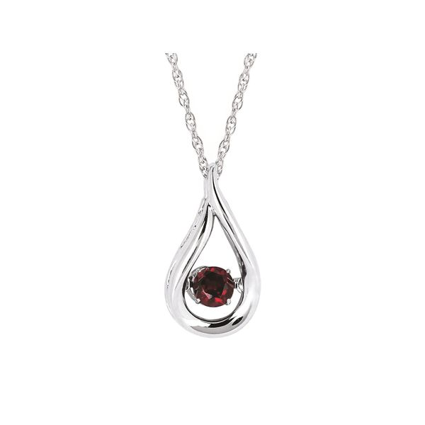 Shimmering® Garnet Pendant in Sterling Silver Stambaugh Jewelers Defiance, OH