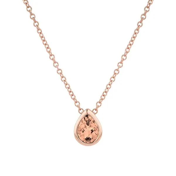 14kt Rose Gold and Morganite Necklace Stambaugh Jewelers Defiance, OH
