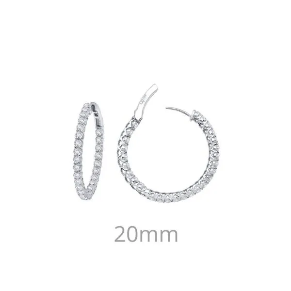 Lafonn  'Lassaire' Hoop Earrings Stambaugh Jewelers Defiance, OH