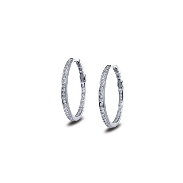 Lafonn  'Lassaire' Hoop Earrings Stambaugh Jewelers Defiance, OH