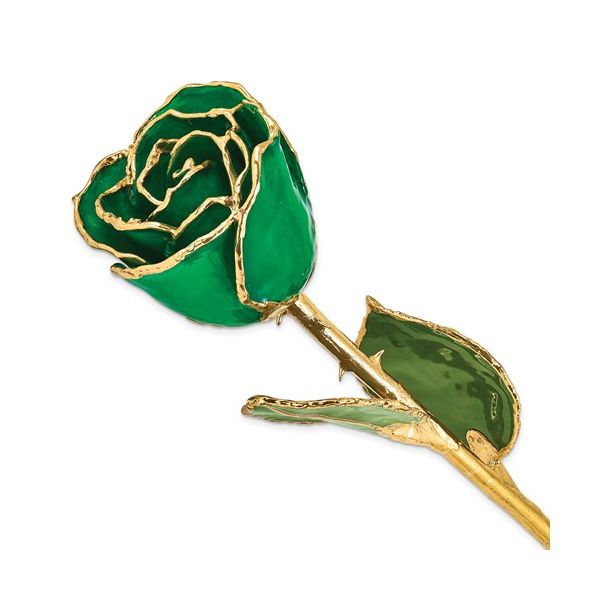 Green 24kt Gold Dipped Rose Stambaugh Jewelers Defiance, OH