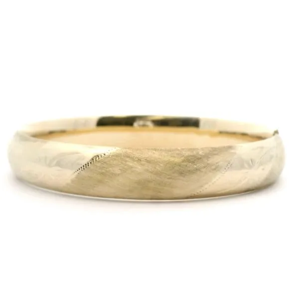 Estate 14kt Yellow Gold Hinged Bangle Stambaugh Jewelers Defiance, OH