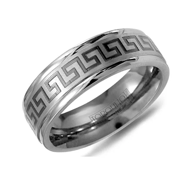 Torque 7mm Titanium Pattern Ring Studio D Jewelers Woodstock, IL