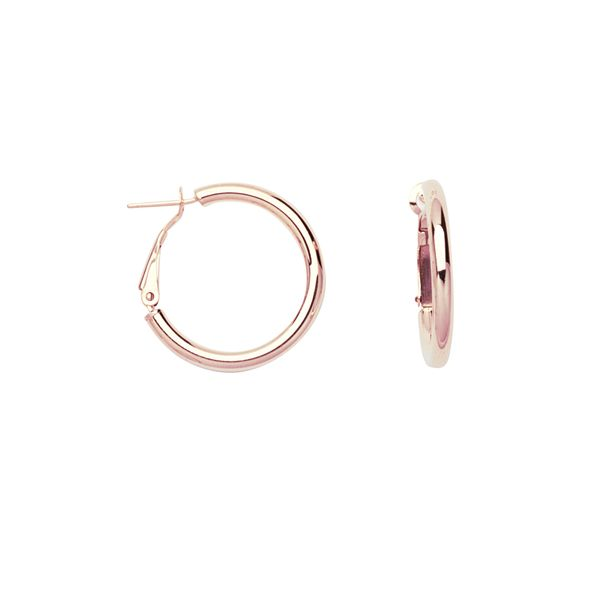 Rose Gold Hoop Earrings SVS Fine Jewelry Oceanside, NY