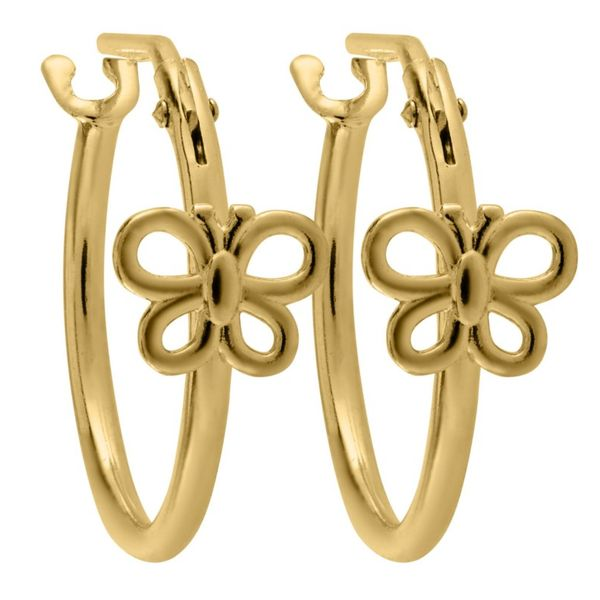 Kiddie Kraft Yellow Gold Hoop Earrings SVS Fine Jewelry Oceanside, NY