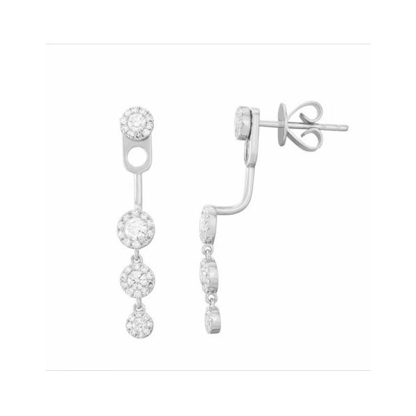 14K White Gold Diamond Stud Earrings 0.34Cttw SVS Fine Jewelry Oceanside, NY