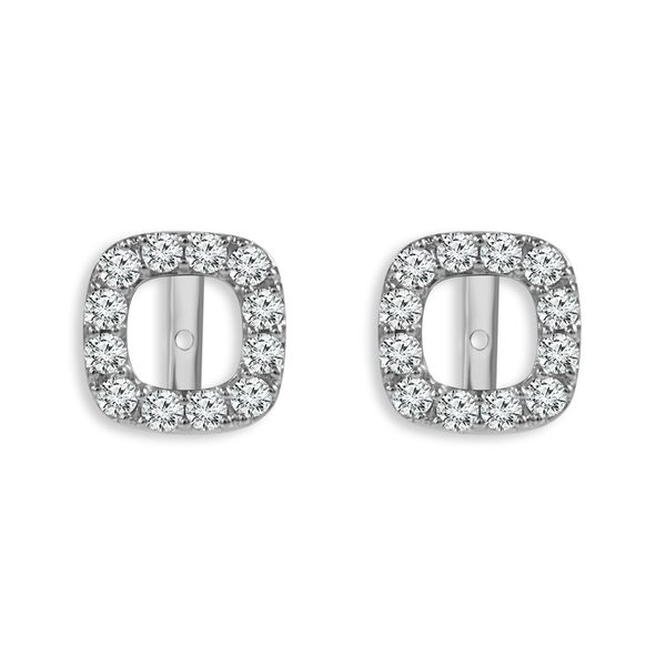 Cushion Shaped Diamond Halo Earring Jackets, .50ctw SVS Fine Jewelry Oceanside, NY