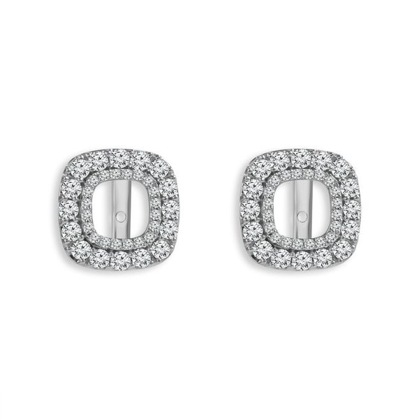White Gold & Diamond Earring Jackets SVS Fine Jewelry Oceanside, NY